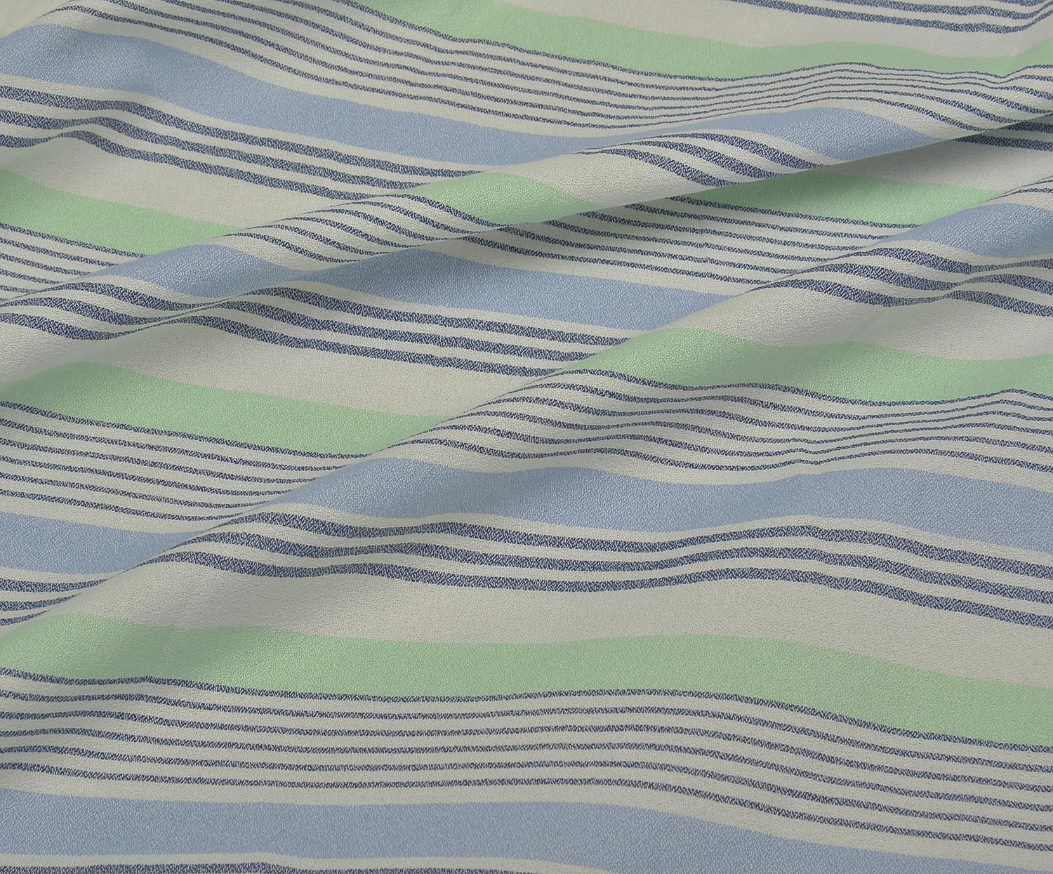 STRIPED SHIRT COVER COTTON FABRIC - BLUE