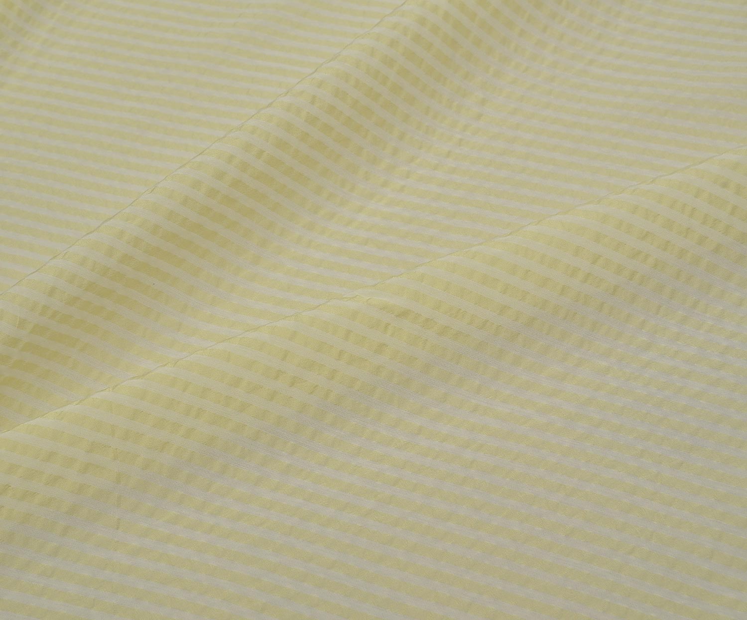 STRIPED SHIRT COVER VISCOSE FABRIC - YELLOW