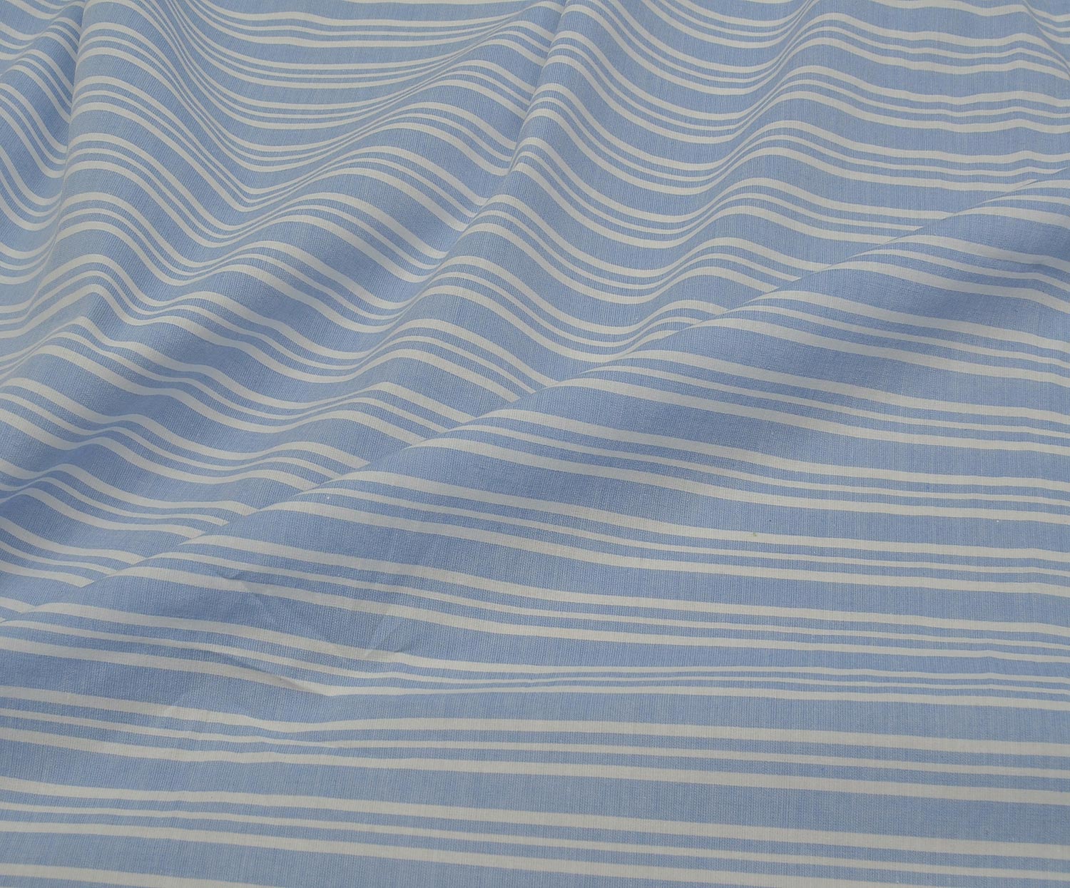 STRIPED SHIRT COVER COTTON FABRIC - BLUE