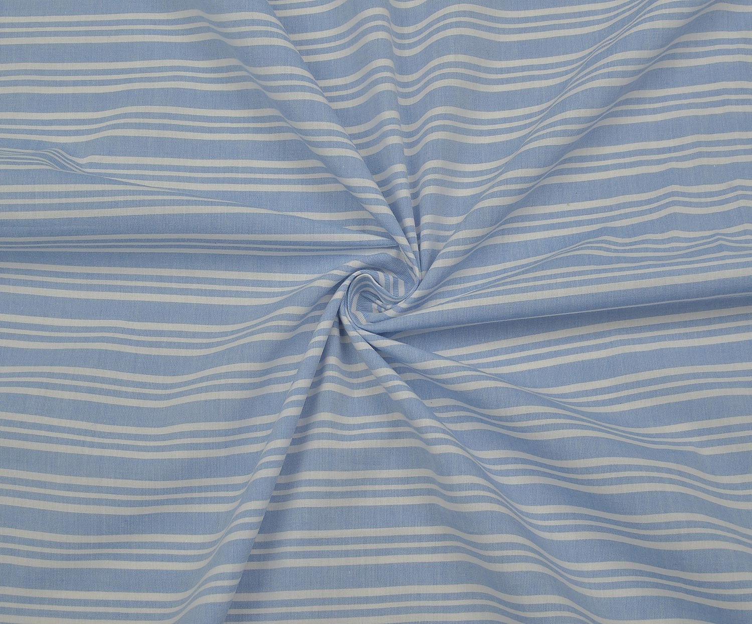 STRIPED SHIRT COVER COTTON FABRIC - BLUE