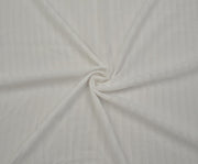 STRIPED VISCOSE FABRIC - WHITE