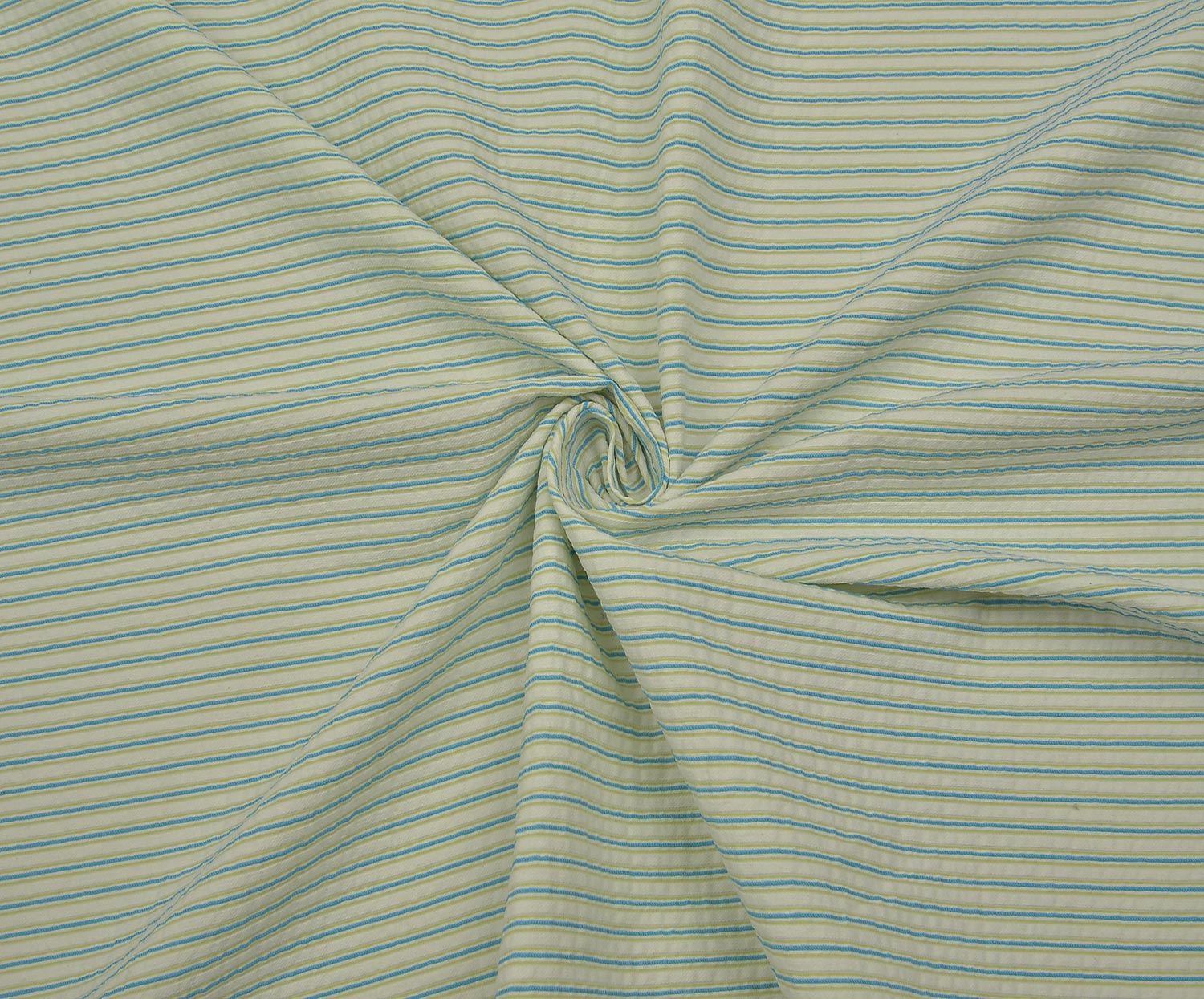 STRIPED SHIRT COVER COTTON FABRIC - ECRU
