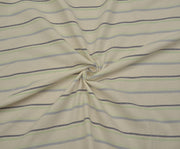STRIPED SHIRTING COTTON FABRIC - CREAM