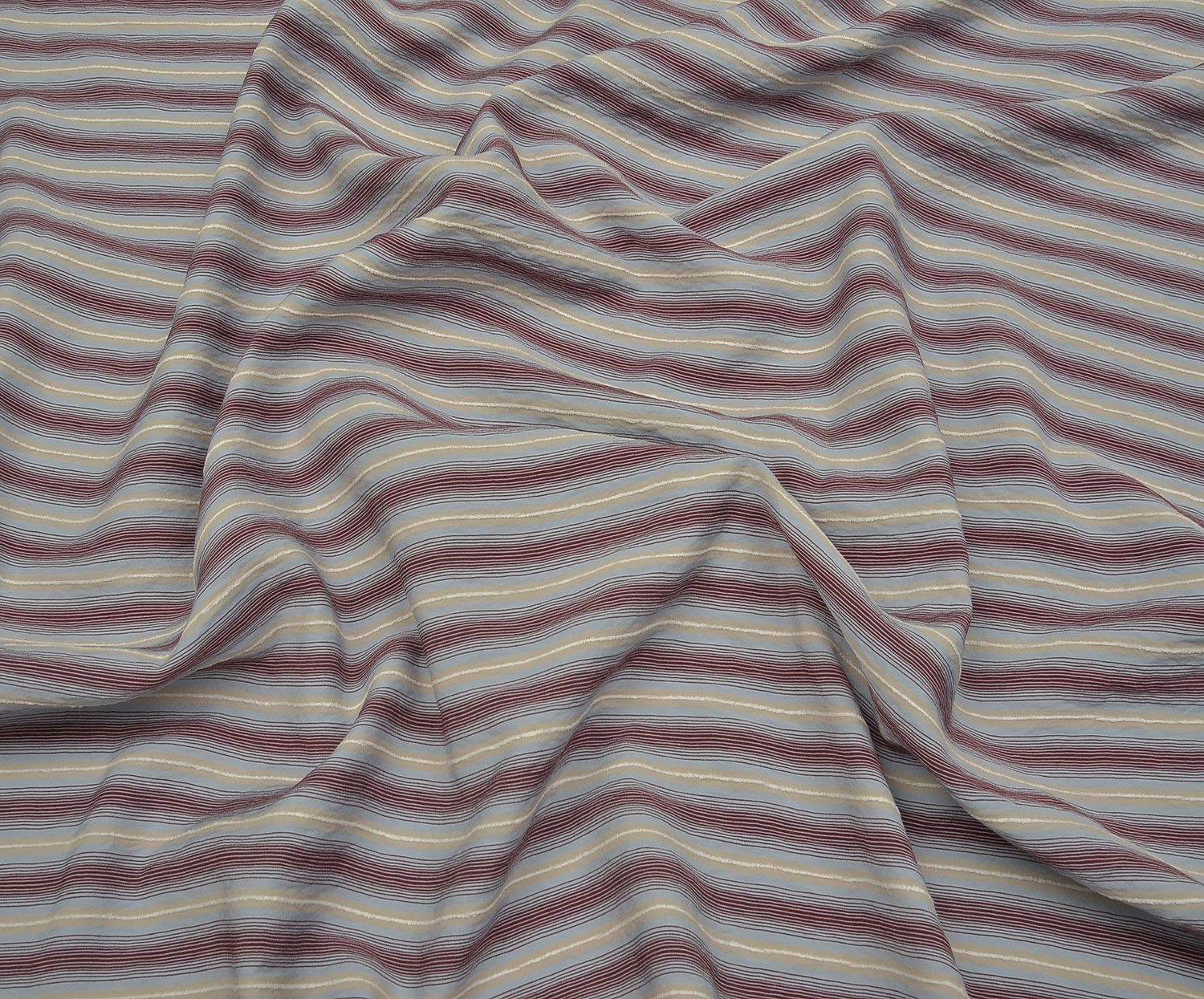 STRIPED SHIRT COVER COTTON FABRIC - BLUE