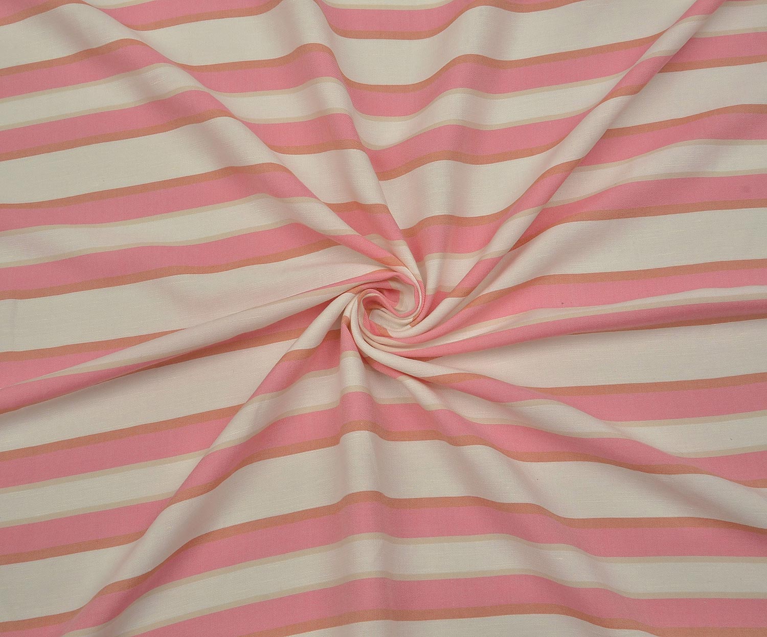 STRIPED COTTON LINEN FABRIC - PINK