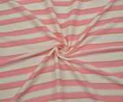 STRIPED COTTON LINEN FABRIC - PINK