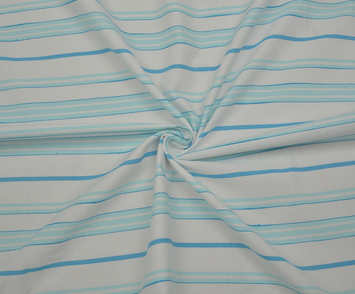 STRIPED SHIRT COVER COTTON FABRIC - BLUE