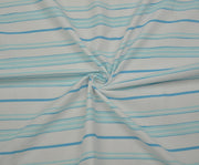 STRIPED SHIRT COVER COTTON FABRIC - BLUE