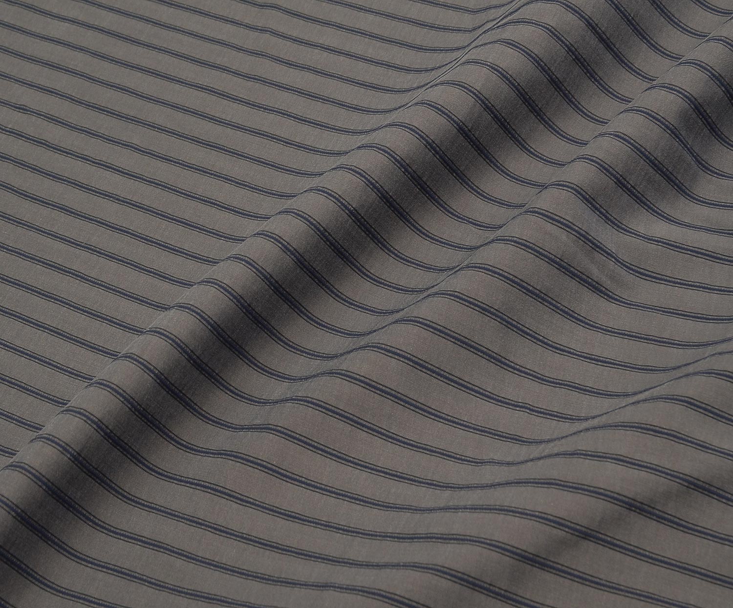 STRIPED TENCEL FABRIC - GREY