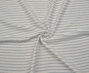 STRIPED COTTON FABRIC - ECRU