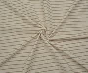 STRIPED SHIRT COVER COTTON FABRIC - BEIGE