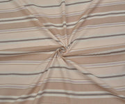 STRIPED SHIRT COVER COTTON FABRIC - BEIGE