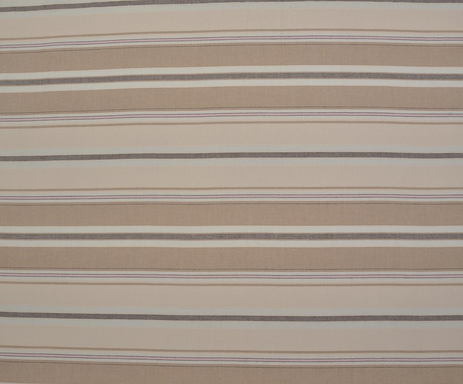STRIPED SHIRT COVER COTTON FABRIC - BEIGE