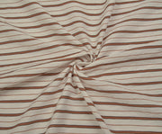 STRIPED SHIRTING COTTON FABRIC - CREAM