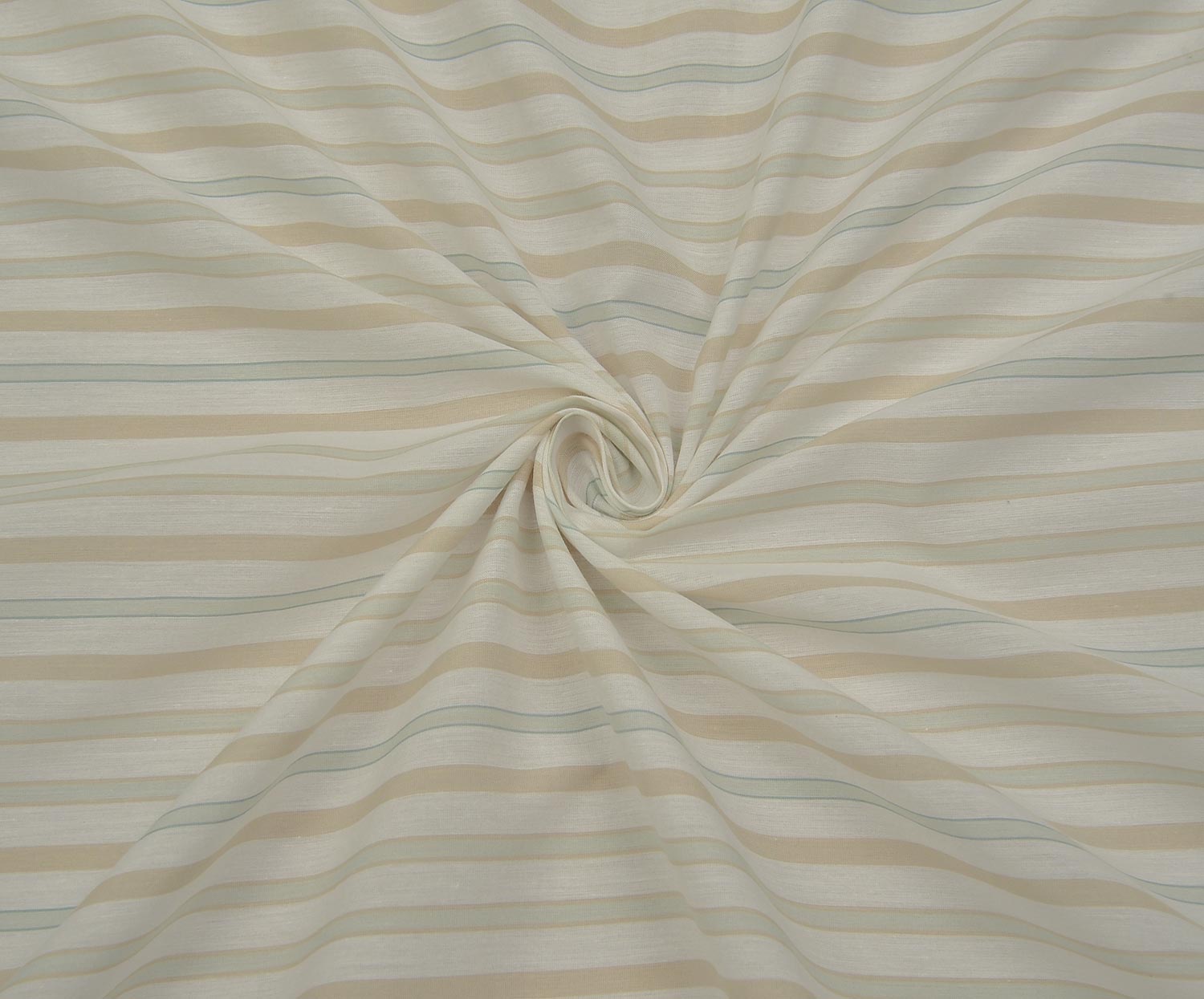 STRIPED SHIRT COVER COTTON FABRIC - BEIGE