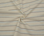 STRIPED SHIRTING COTTON FABRIC - CREAM