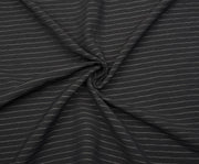 STRIPED VISCOSE FABRIC - BLACK