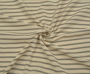 STRIPED VISCOSE FABRIC - CREAM
