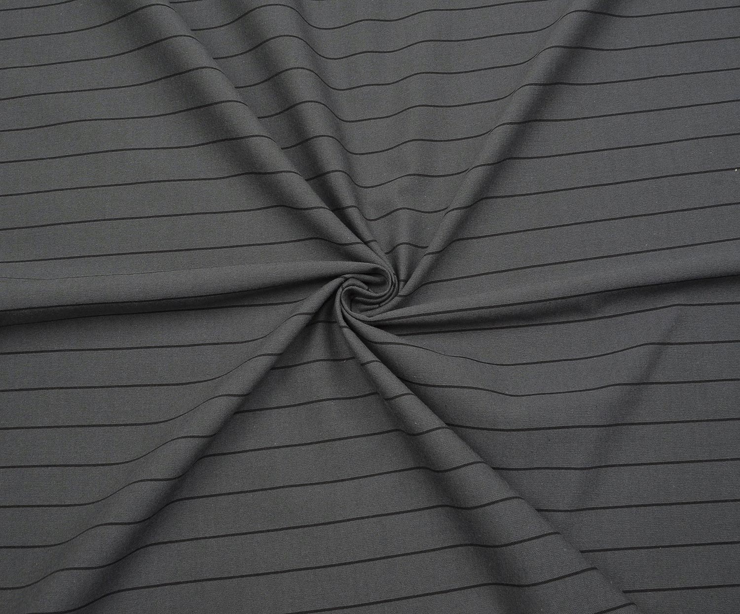 STRIPED COTTON FABRIC - GREY
