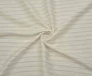 STRIPED VISCOSE FABRIC - ECRU