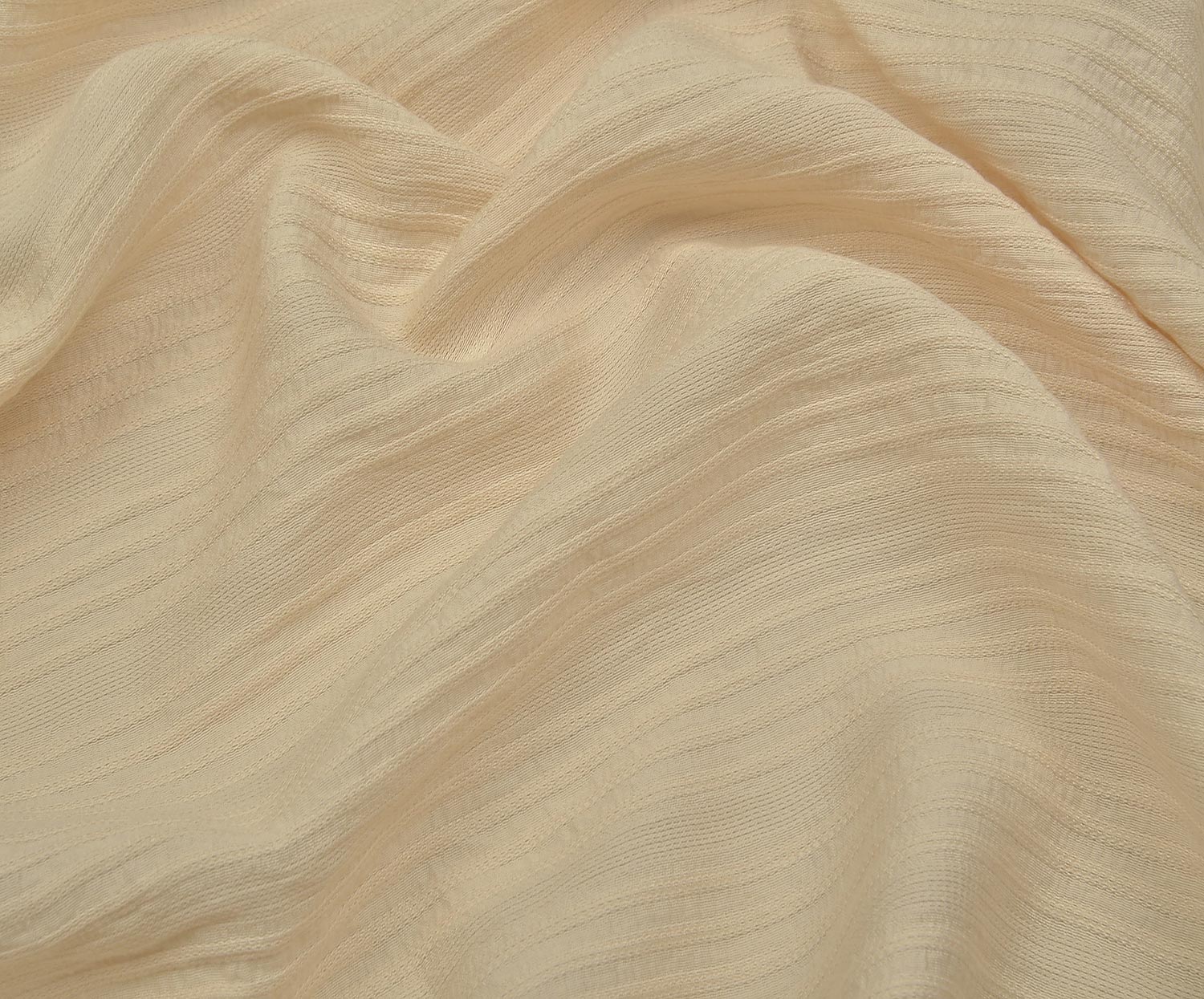 STRIPED VISCOSE FABRIC - CREAM