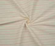 STRIPED COTTON FABRIC - ECRU