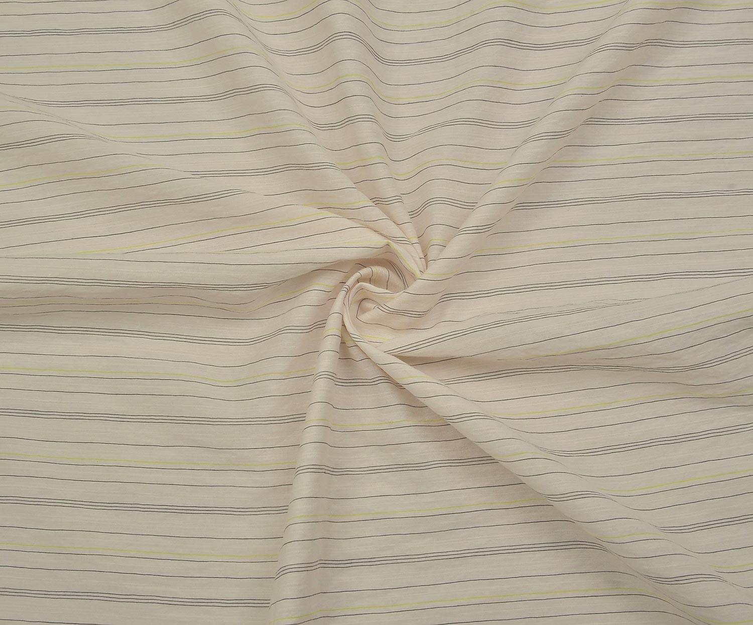 STRIPED COTTON VISCOSE FABRIC - POWDER PINK
