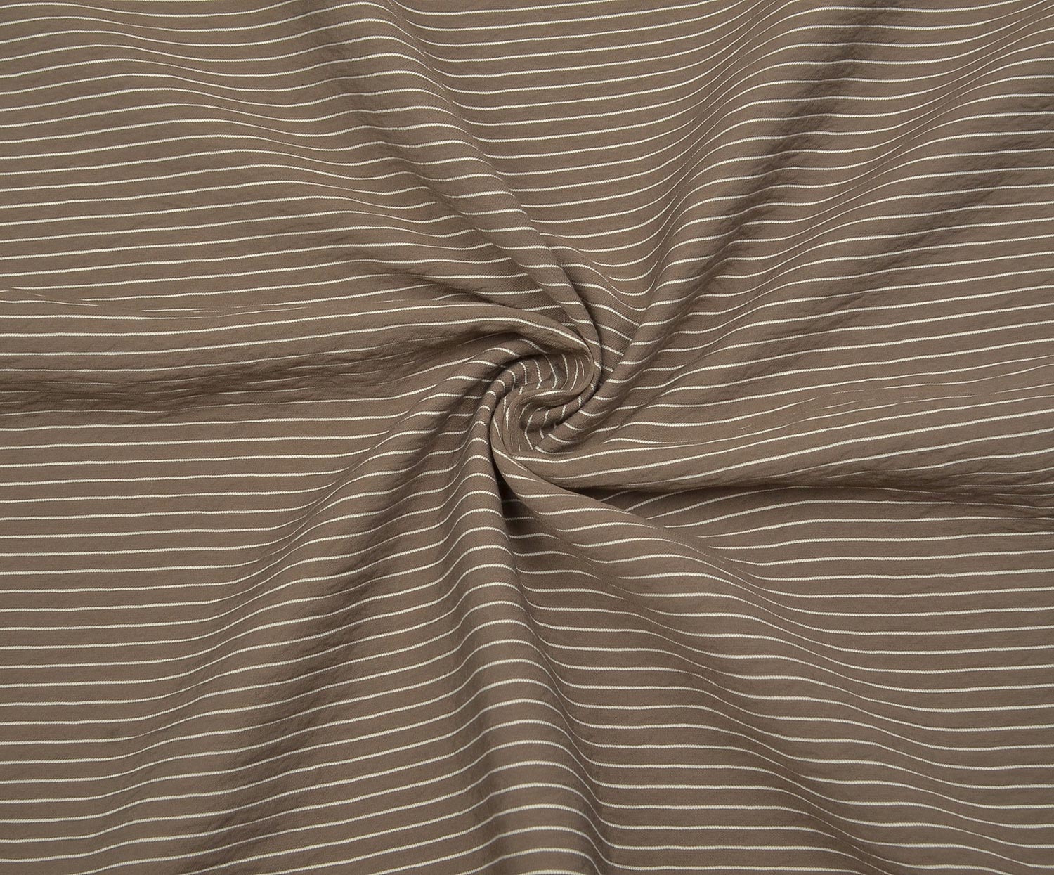 STRIPED VISCOSE FABRIC - MINK