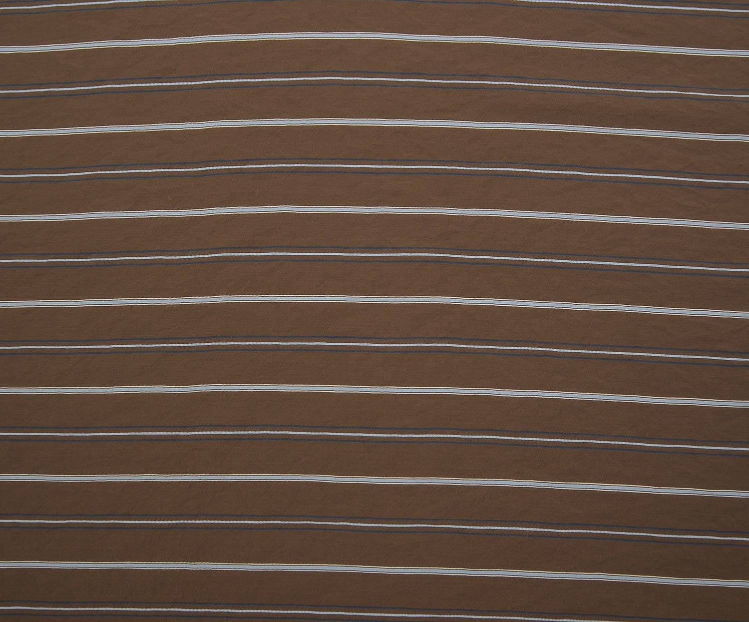 STRIPED VISCOSE FABRIC - COFFEE