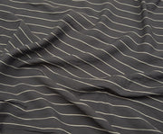 STRIPED VISCOSE FABRIC - GRAY