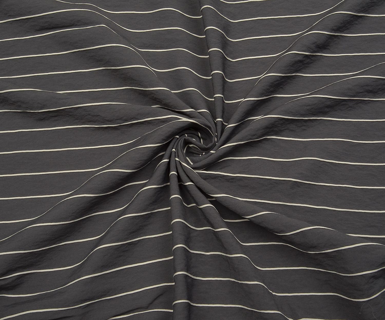 STRIPED VISCOSE FABRIC - GRAY