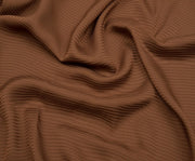 STRIPED VISCOSE FABRIC - COFFEE