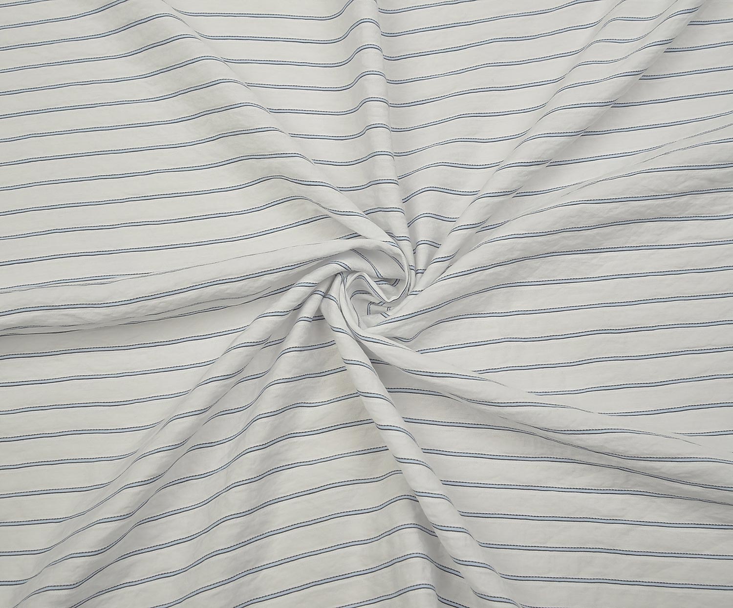 STRIPED VISCOSE FABRIC - ECRU