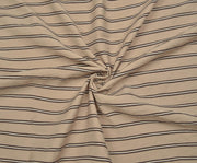 STRIPED VISCOSE FABRIC - BEIGE