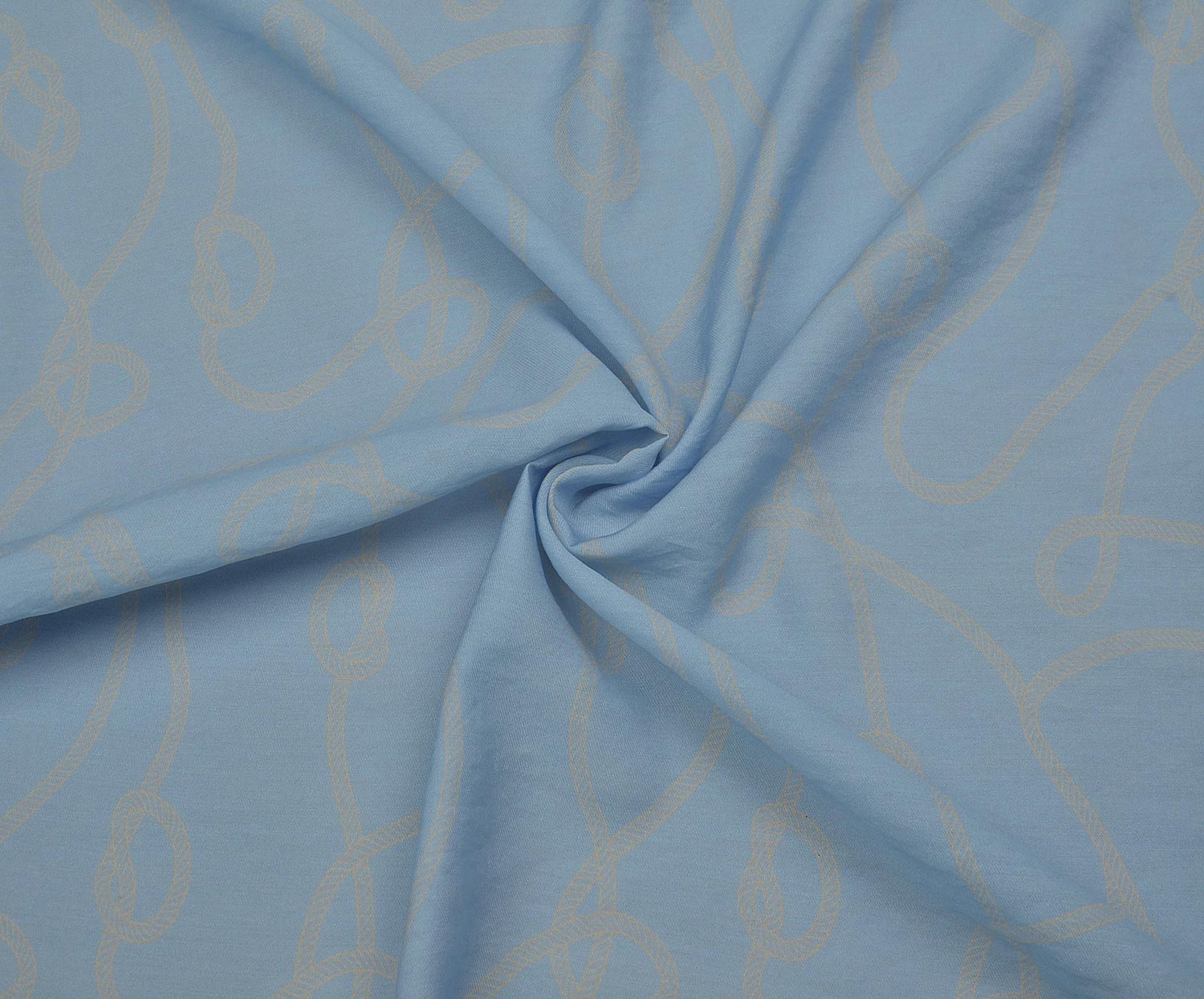 ROPE MOTIF TENCEL FABRIC - BLUE