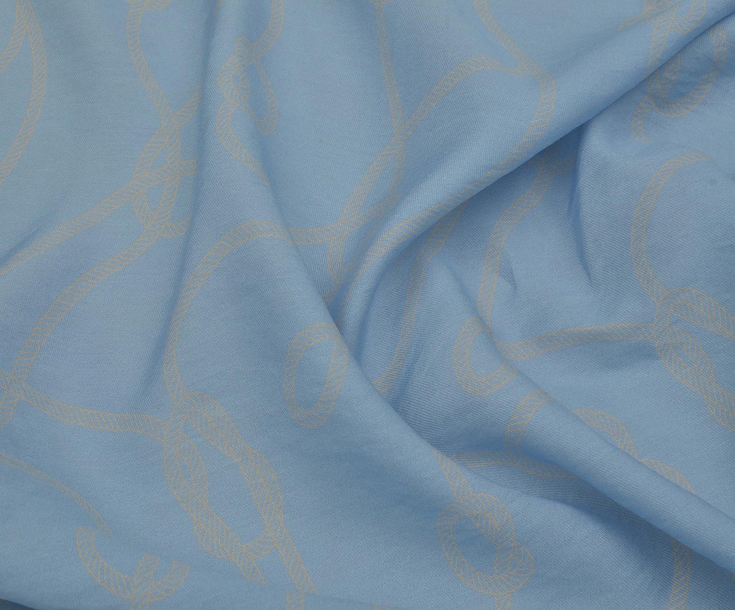 ROPE MOTIF TENCEL FABRIC - BLUE