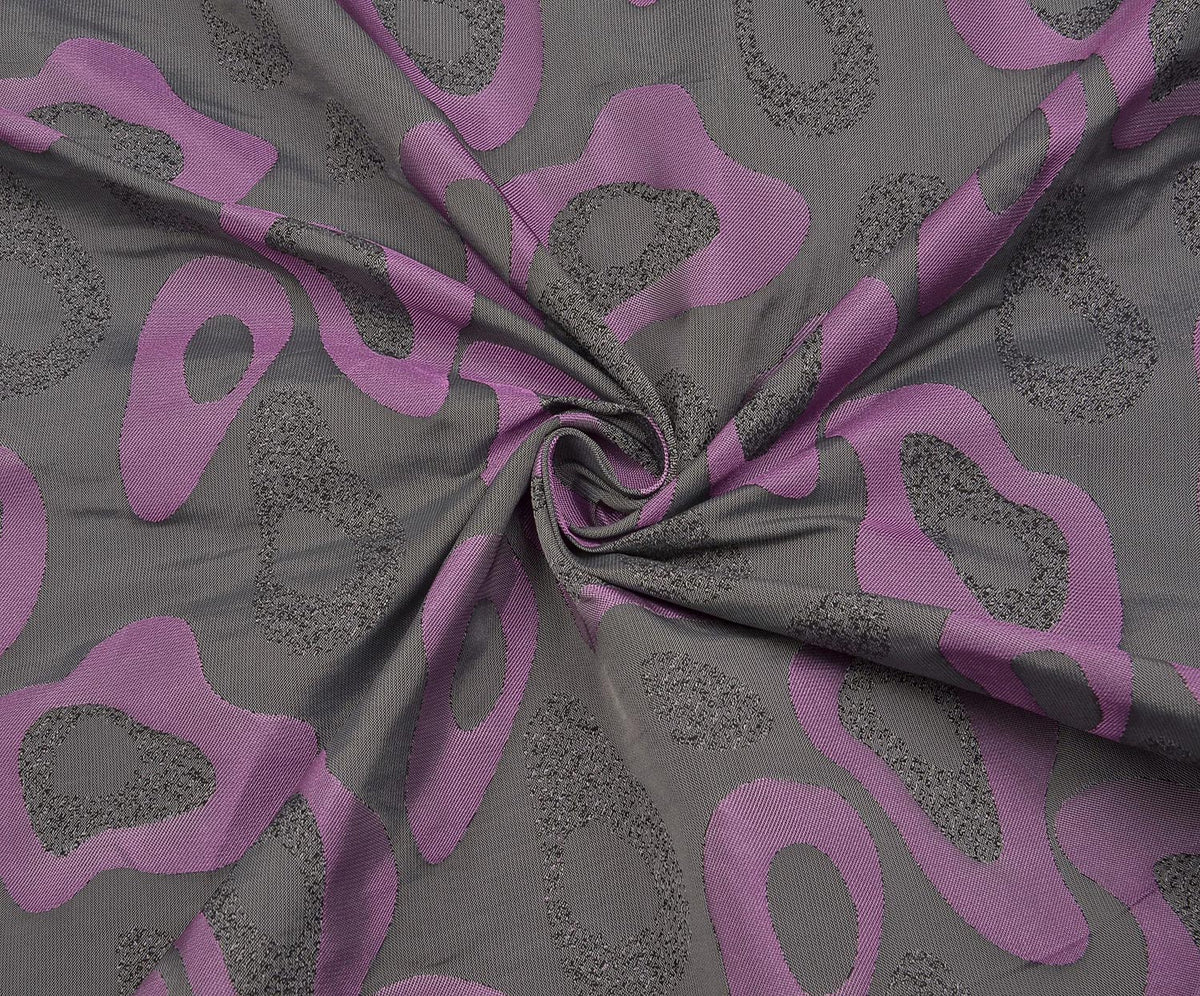 PATTERNED TAFFETA FABRIC - PURPLE