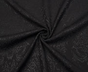 PATTERNED VISCOSE FABRIC - BLACK
