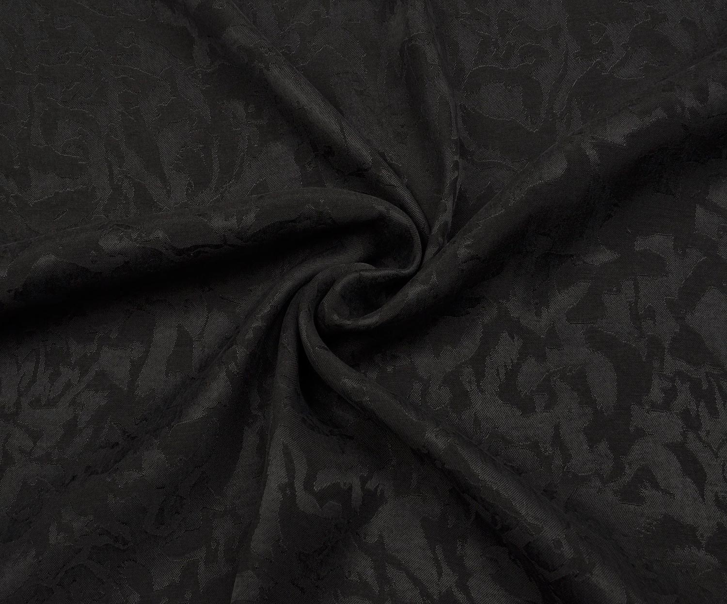 PATTERNED JACQUARD CUPRO FABRIC - BLACK