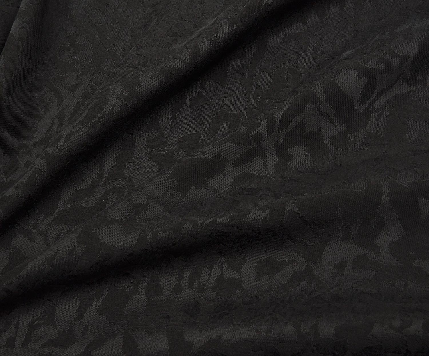 PATTERNED JACQUARD CUPRO FABRIC - BLACK