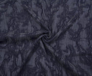 PATTERNED SILK CUPRA FABRIC - NAVY BLUE