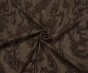PATTERNED SILK CUPRA FABRIC - COFFEE