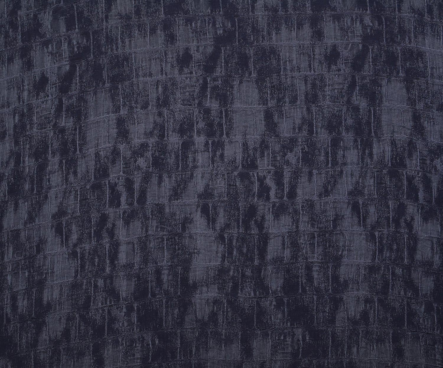 PATTERNED SILK CUPRA FABRIC - NAVY BLUE