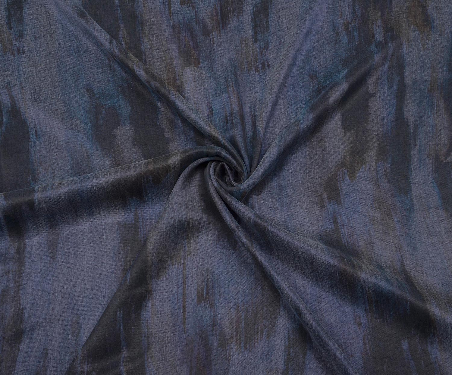 PATTERNED SILK CUPRO FABRIC - INDIGO