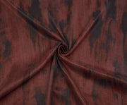 PATTERNED SILK KUPRA FABRIC - BURGUNDY