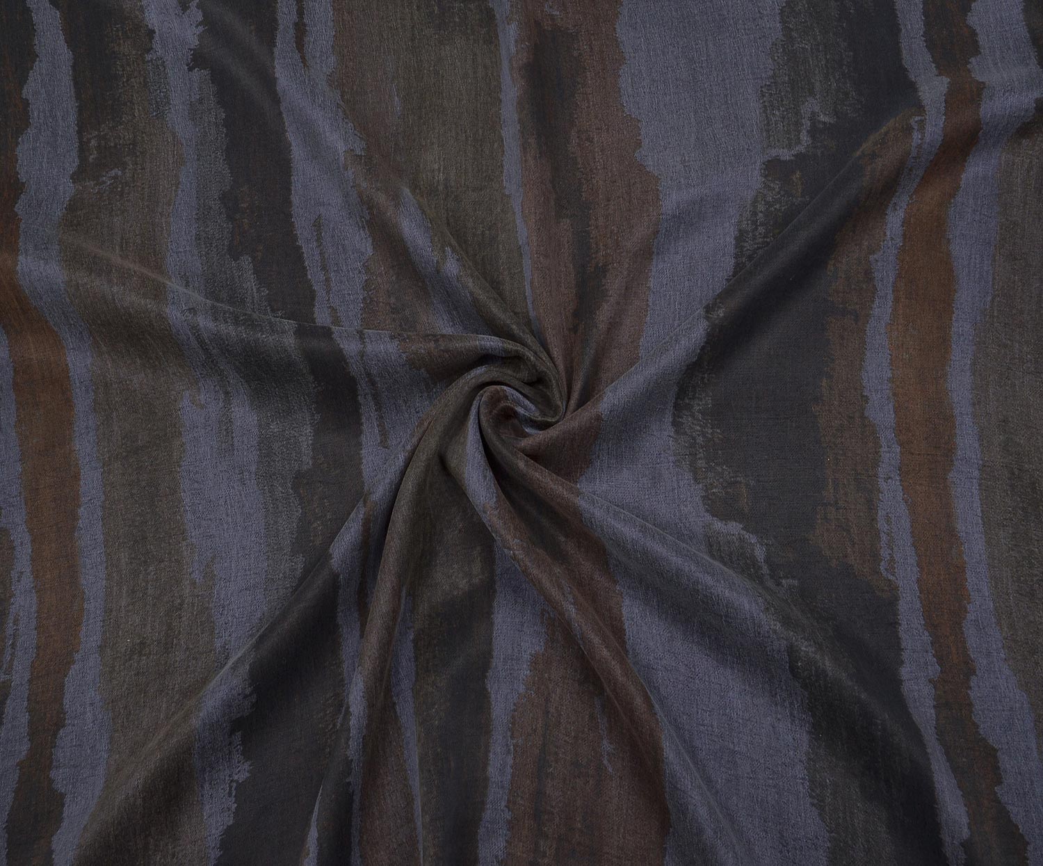 PATTERNED SILK CUPRO FABRIC - INDIGO