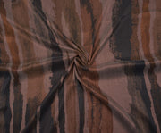 PATTERNED SILK CUPRA FABRIC - COFFEE