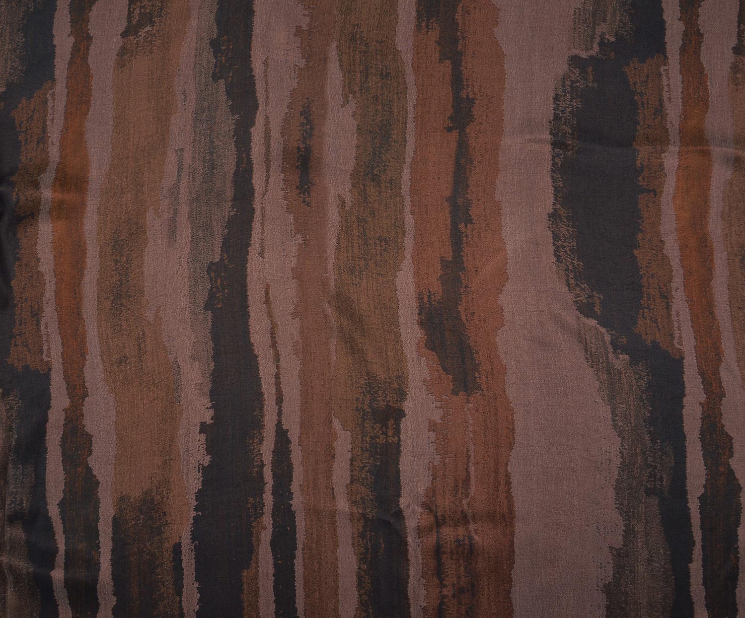 PATTERNED SILK CUPRA FABRIC - COFFEE