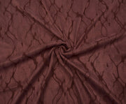 PATTERNED SILK KUPRA FABRIC - BURGUNDY