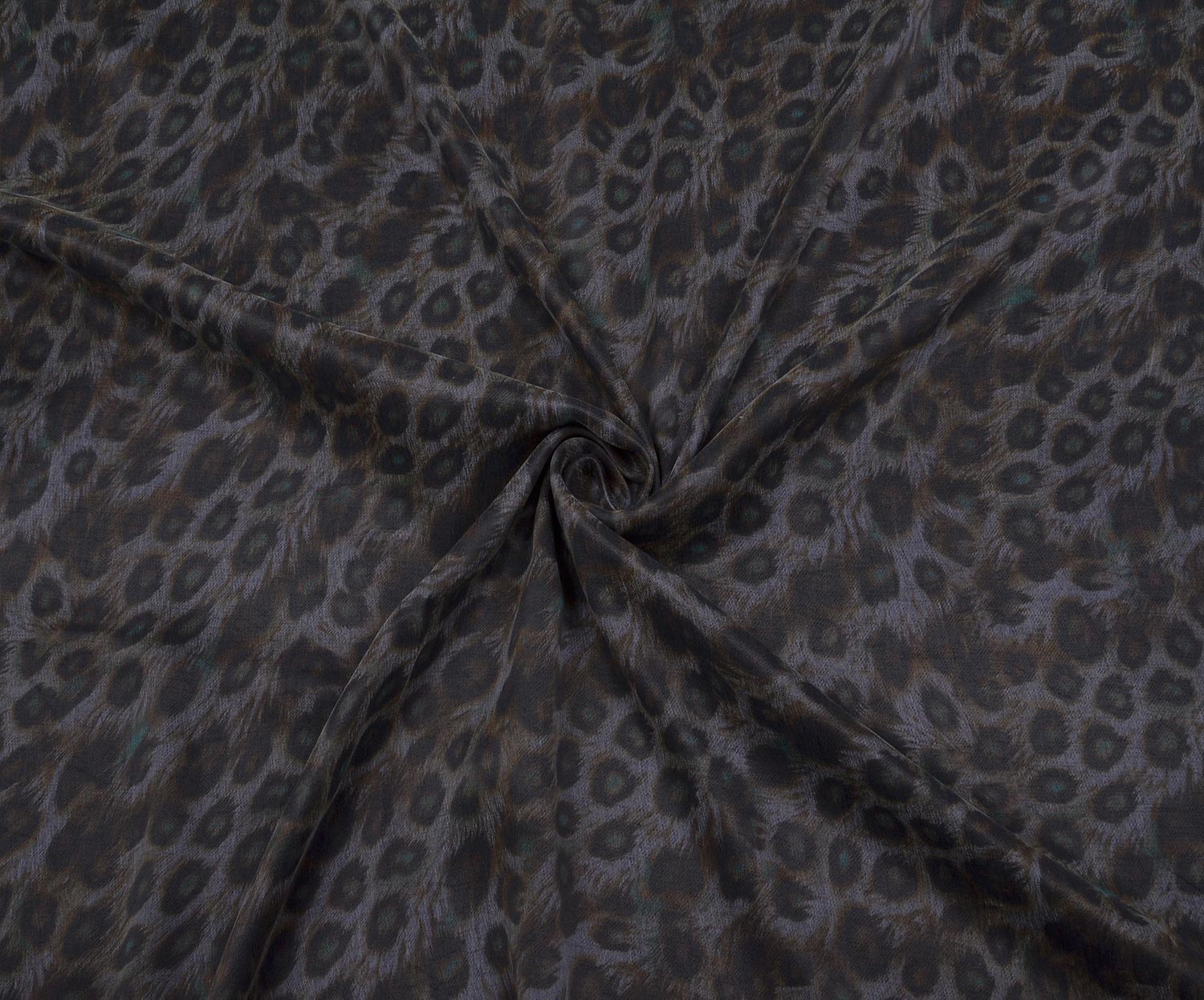 SOFT DEGRADE LEOPARD PRINT CUPRA FABRIC - INDIGO